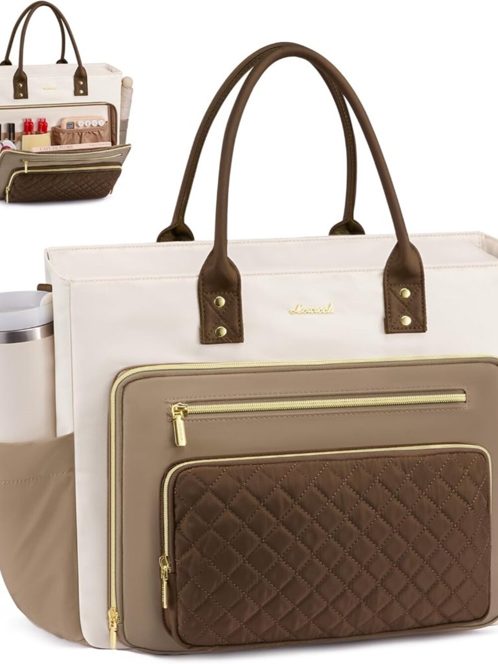 Teacher Tote Bag for Women Work, Laptop Bag With Large Cup Holder, Nurse Bags Pr